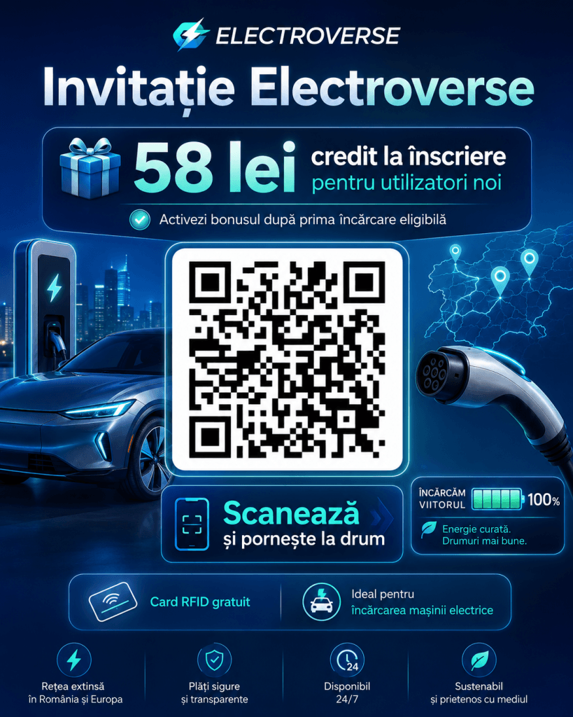 Card digital Electroverse pentru acces la o rețea extinsă de stații de încărcare EV